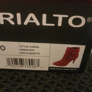 Rialto Women's Red Suedeette Boots